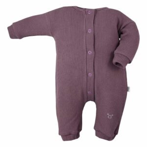 Praktický dojčenský overal Pure purple – pohodlný od rána do večera