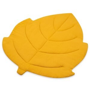 Mušelínová hracia deka New Baby Leaf mustard - NEW BABY