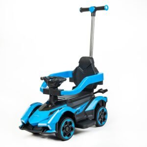 Detské odrážadlo s vodiacou tyčou Baby Mix Speed modré - BABY MIX