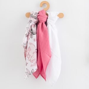 Mušelínová plienka pre bábätko 60×80 cm, 3 ks – praktická výbava na prebaľovanie