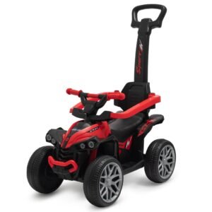Detské odrážadlo s vodiacou tyčou Baby Mix Mega Prime EVA červené - BABY MIX