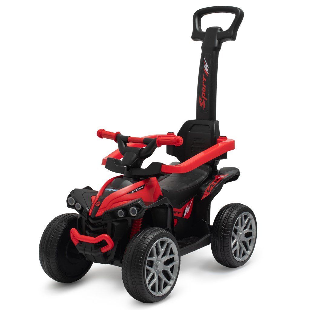 Detské odrážadlo s vodiacou tyčou Baby Mix Mega Prime EVA červené - BABY MIX