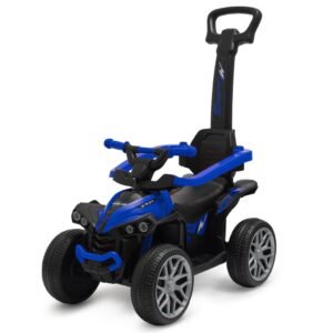 Detské odrážadlo s vodiacou tyčou Baby Mix Mega Prime EVA modré - BABY MIX