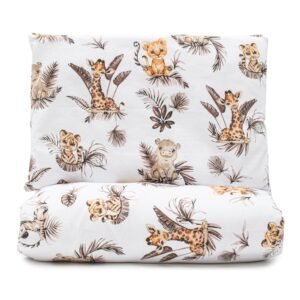2-dielne posteľné obliečky do postieľky s motívom 2- Safari 40×60 cm, 120×90 cm, 90/120 cm – zútulnenie detskej izby