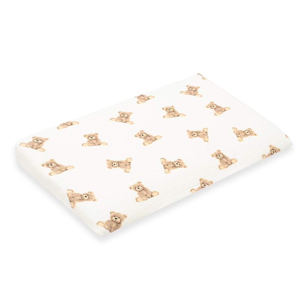 Klinový vankúš pre bábätko Mušelínový - 59x37cm bear 59×37 cm – pohodlie pri spánku a oddychu