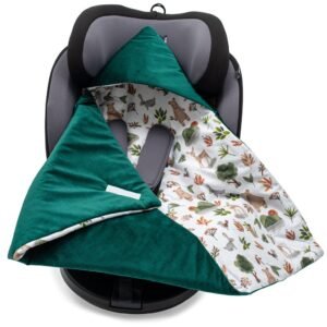 Zateplená zavinovačka do autosedačky New Baby green - NEW BABY