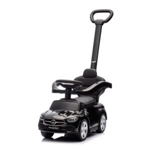 Detské odrážadlo s vodiacou tyčou MERCEDES C-Class Deluxe Milly Mally Black - MILLY MALLY