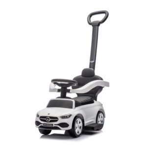 Detské odrážadlo s vodiacou tyčou MERCEDES C-Class Deluxe Milly Mally White - MILLY MALLY