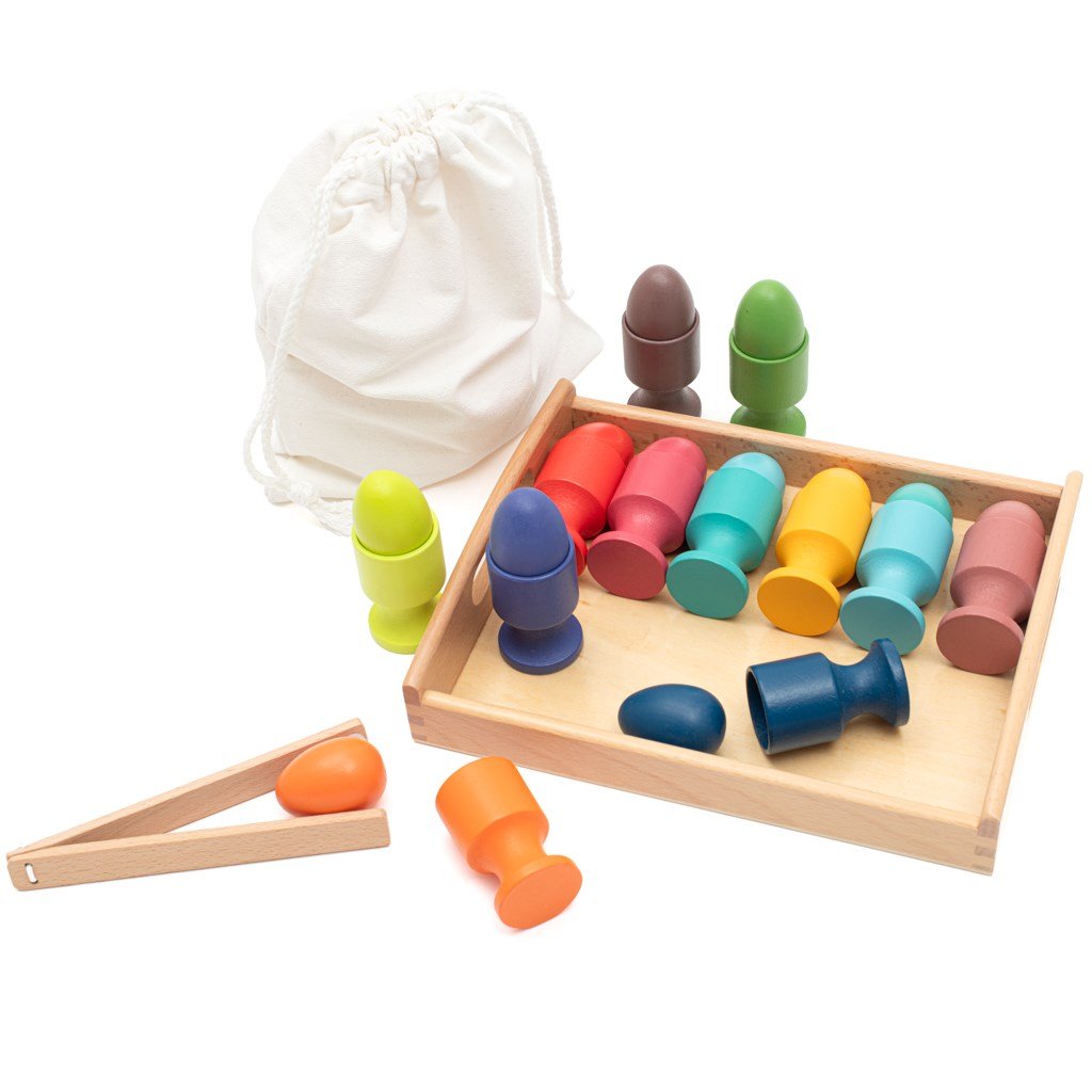 Drevená vkladačka vajíčka Montessori Baby Mix - BABY MIX