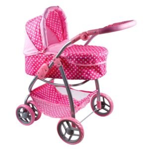 Multifunkčný kočík pre bábiky Baby Mix Jasmínka svetlo ružový - BABY MIX
