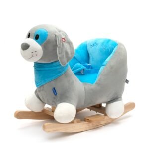 Hojdacia hračka s melódiou Baby Mix psík modrý - BABY MIX