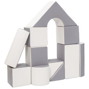 Penové kocky-obria stavebnica 11 ks white-grey - Vell