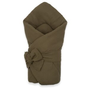 Detský vankúš šnurovacia zavinovačka olive 75×75 cm – pohodlie pri spánku a oddychu