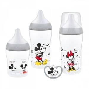 Dojčenský cumlík Perfect Match s motívom Disney Mickey Mouse 150 ml, 260 ml, 0-6 mesiacov – pohodlie pri upokojení bábätka