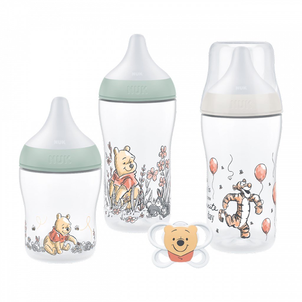 Dojčenský cumlík Perfect Match s motívom Disney Winnie the Pooh 150 ml, 260 ml, 0-6 mesiacov – pohodlie pri upokojení bábätka
