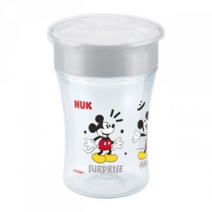 Detský 360° hrnček na učenie pitia s motívom Mickey Mouse ( .) 360 230 ml, 8+ m – jednoduchší prechod na samostatné pitie